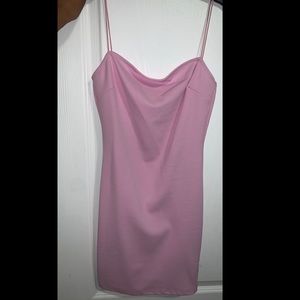 Pink bodycon mini dress
